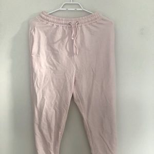 MESHKI BABY PINK LOUNGE JOGGERS (S)
